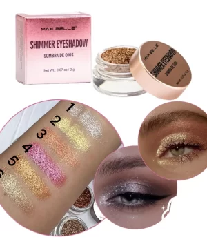 Sombra Ojos Polvo Extra Brillante Shimmer Maquillaje MaxBelle