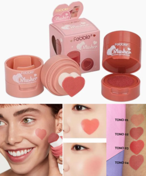 Rubor En Crema Sello Corazón Blush Maquillaje Febble