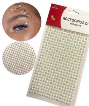 Perlas Maquillaje Sticker Adhesivo