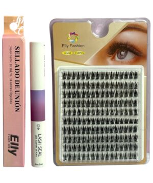 Set Extensiones Pestañas + Adhesivo/Sellador Formato Mascara Elly F