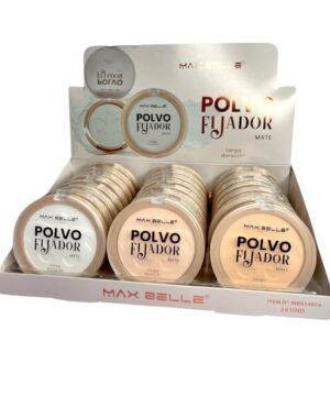 Polvo Compacto Matte Fijador Larga Duración Max Belle