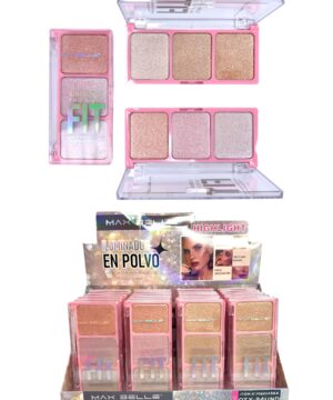 Paleta Iluminador En Polvo 3 Tonos
