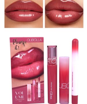 Set Labios Lip Combo 3en1 Olibolla (Gloss, Delineador y Labial Tinta)