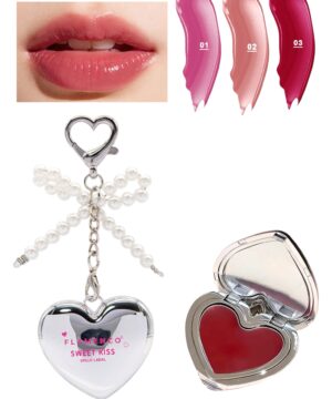 Brillo Labial Llavero Charm Con Espejo Flamenco Lip Gloss