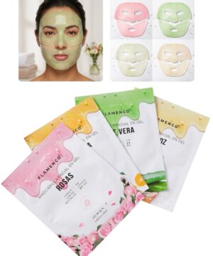 Pack 4 Mascarillas Gel Flamenco Formula Coreana Premium