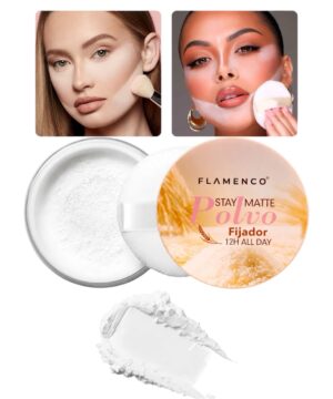 Polvo Sellador Traslucido Efecto Filtro HD 12 Horas Maquillaje Flamenco