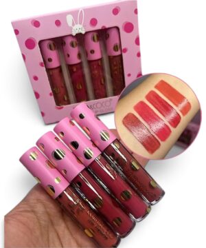 Set 4 Brillo Labial Glossy Bunny Kevin & Coco